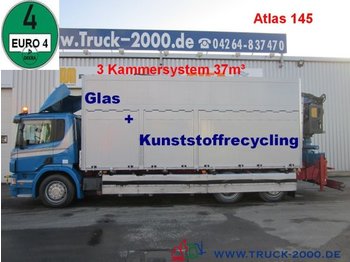 Müllwagen Scania P380 Glas/Wertstoff Recycling Kran 3Kammern 37mÂ³: das Bild 1