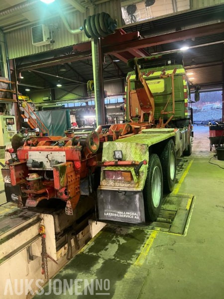 Abrollkipper 1993 Scania R-serie 143 450 Topliner med krokløft EU OK 11.2026