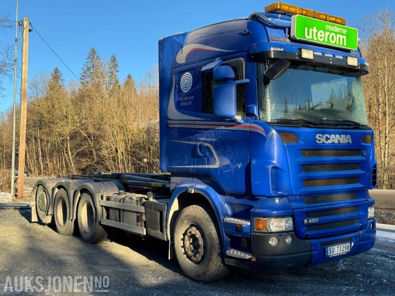 Abrollkipper 2009 Scania R480 krokbil / 4-akslet / Nylig EU-godkjent