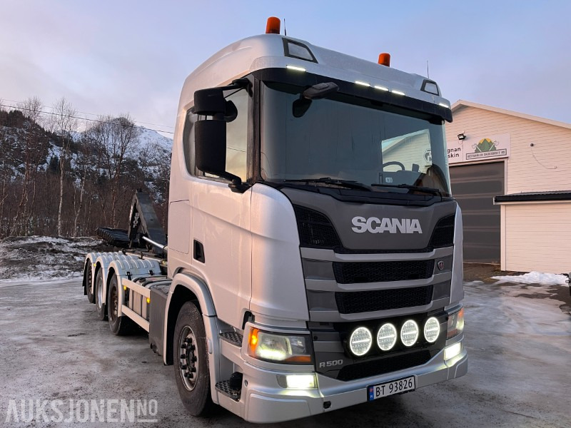 Abrollkipper 2019 Scania R500 8X4, 275105 km, Joab 24 tonns Krokløft, bilen leveres med ny Eu godkjenning