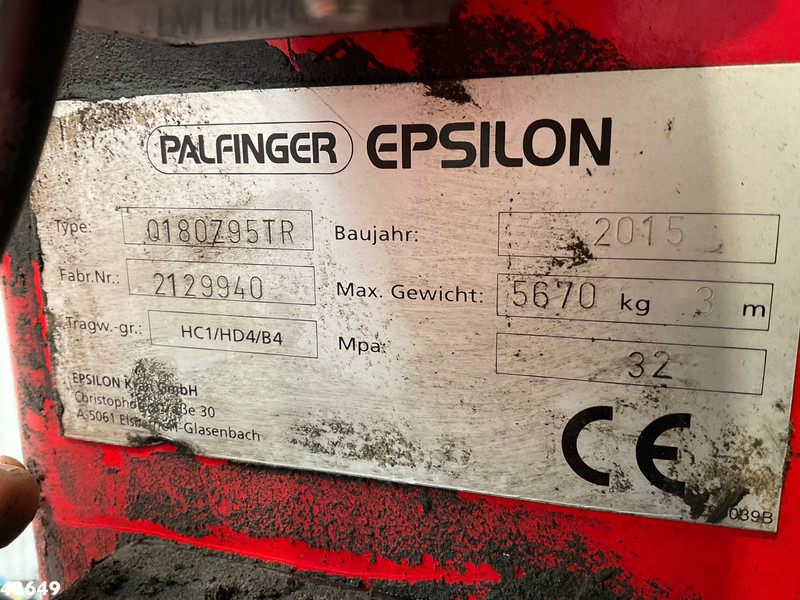 Abrollkipper DAF FAQ CF 410 8x2 Euro 6 Palfinger 18 Tonmeter Z-kraan