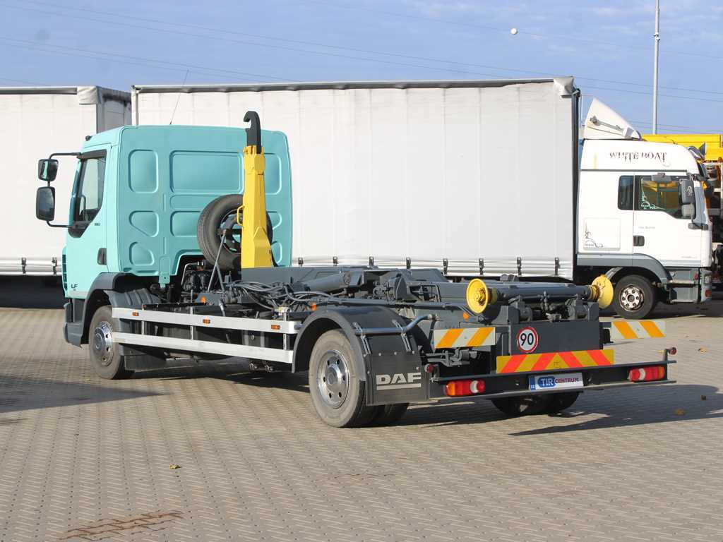 Abrollkipper DAF LF 180 FA, EURO 6, HOOK LOADER CONTAINER