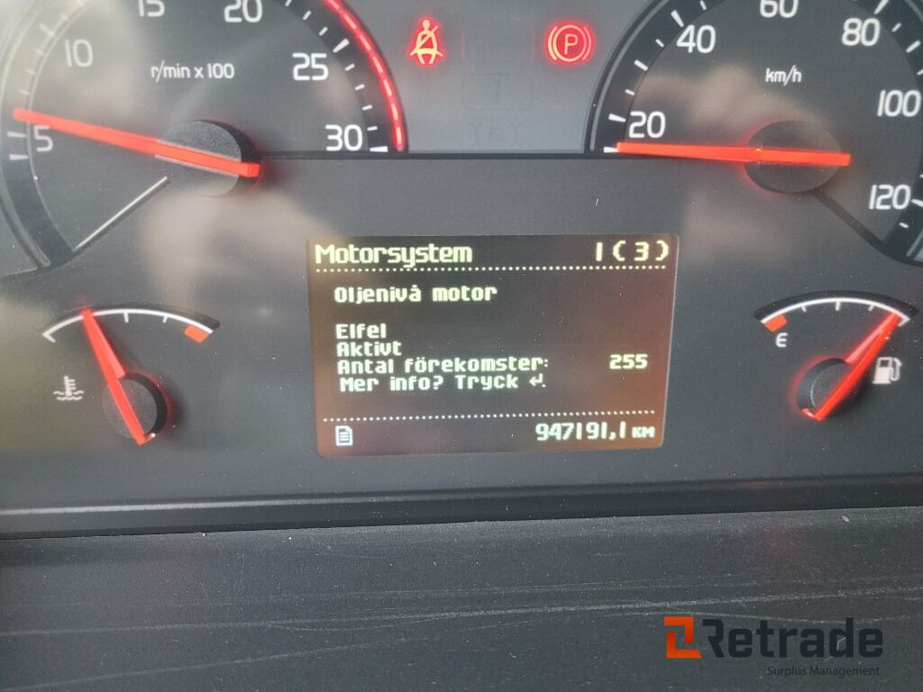 Abrollkipper Lastväxlare plogutrustad med underbett Volvo FM 12 , Full parabel