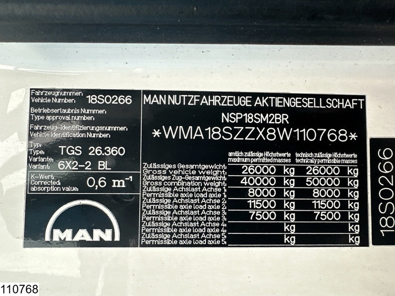 Abrollkipper MAN TGS 26 360 6x2, Manual, Retarder, Multilift