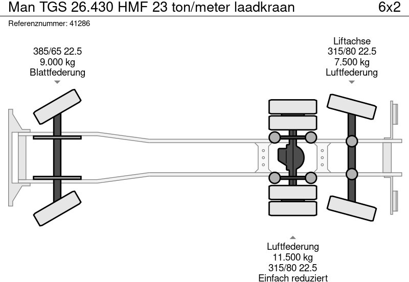 Abrollkipper MAN TGS 26.430 HMF 23 ton/meter laadkraan