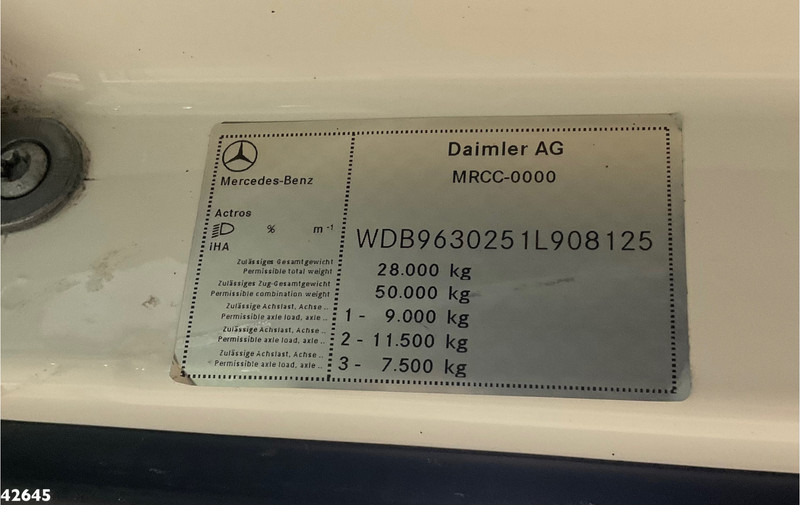 Abrollkipper Mercedes-Benz ACTROS 2648 Euro 6 Multilift 26 Ton haakarmsysteem