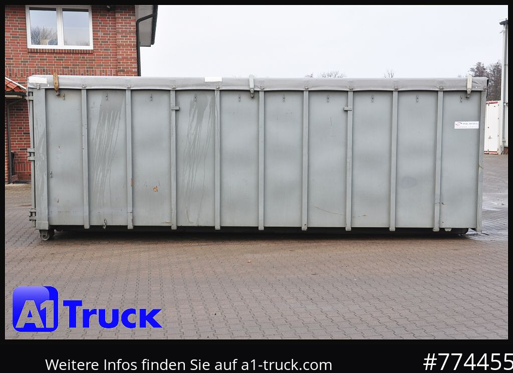 Abrollkipper POL OSTEG Abrollcontainer 47,5m³, Mulde, Dachplane, Portaltür
