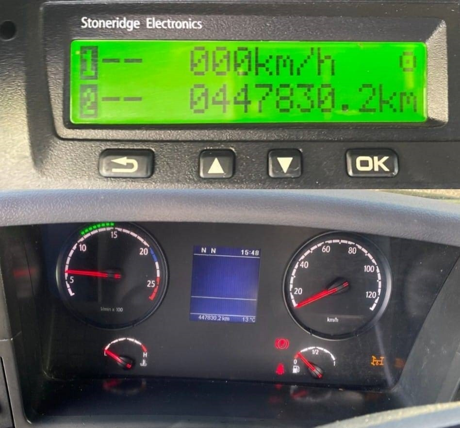 Abrollkipper Scania P360/HYVALIFT/HIAB 144B a réparer