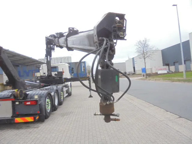 Abrollkipper Scania P370 8X2 HAAK + KRAAN NL TRUCK LOW KM