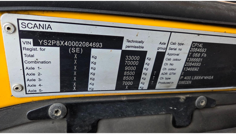 Abrollkipper Scania P400 8X4*4 Retarder