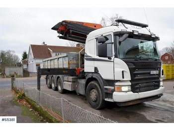 Abrollkipper Scania P420LB8X4*4HHA Crane truck with Palift 22 000 kgs