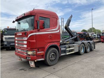 Abrollkipper Scania R124-470 8X4 EURO 3 - 3 PEDALS - STEERING AXLE + 