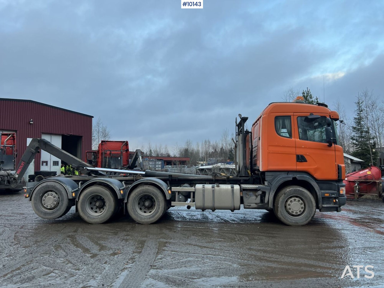 Abrollkipper Scania R164 Tridem Truck Swap body (VIDEO)