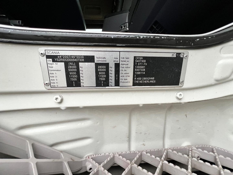 Abrollkipper Scania R450 6x2 Containersysteem VDL 21.000kg / Haakarmsysteem