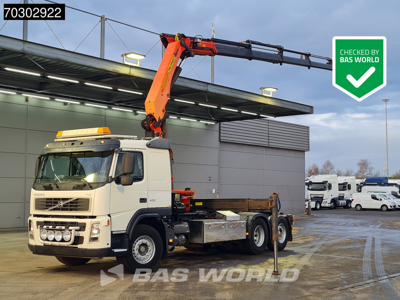 Abrollkipper Volvo FM 400 FM 6X2 Palfinger PK20002 Crane 17tons Palift Lift+steering Axle Automatic Euro 3