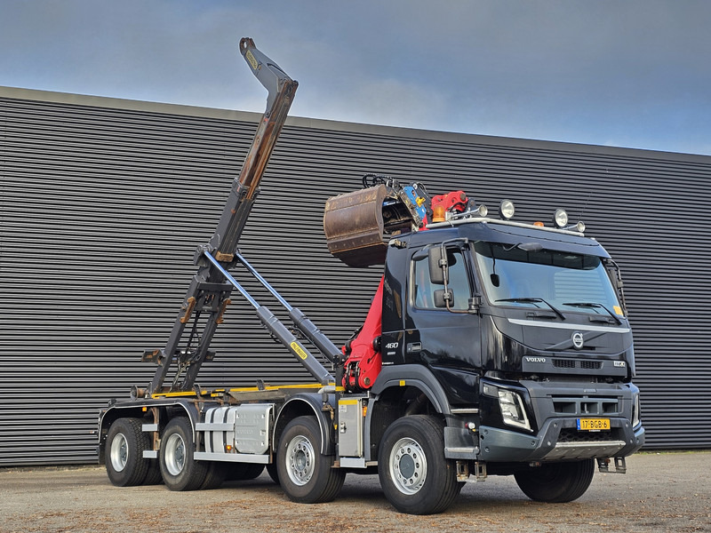 Abrollkipper Volvo FM 460 8x6 / PALFINGER EPSILON / HOOKLIFT