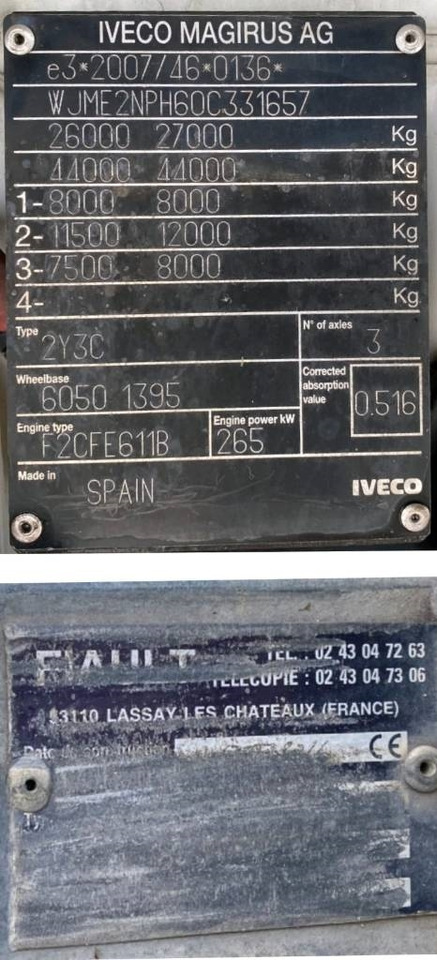 Autotransporter LKW Iveco STRALIS 360 e6 A Réparer