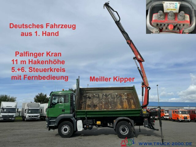 Kipper MAN TGS 18.320 Meiller Kipper-Palfinger Kran-1. Hand