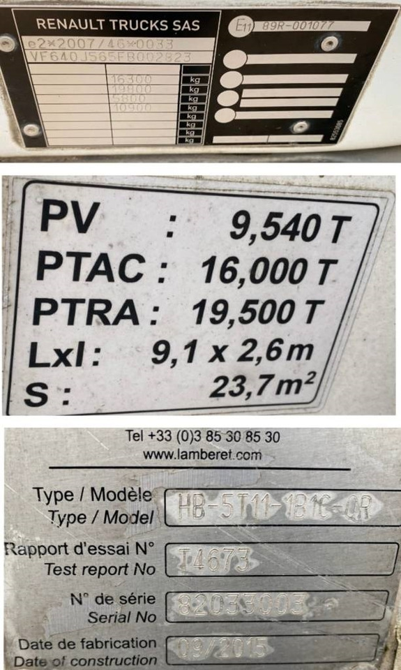Kühlkoffer LKW Renault D240 /LAMBERET/CARRIER 1150 *A REPARER*