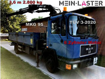Pritsche LKW MAN 18.192 (6 Zylinder) MKG Kran 5,38m -1.850 kg TÜV: das Bild 1