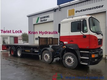 Pritsche LKW MAN 41.410 8x4 Kran vor. Rechtslen. Right Hand Drive: das Bild 1