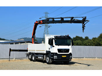 Pritsche LKW, Autokran MAN TGS 26.440 Pritsche 6,40 + PK26002/FUNK / 6x4H-2: das Bild 1