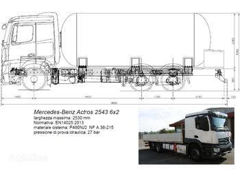 Tankwagen Für die Beförderung von Gas MERCEDES-BENZ Actros 25.43: das Bild 1