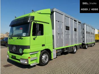 Tiertransporter LKW Mercedes-Benz Actros 18.430 / Hubdach / 3 Stock / mit Trailer: das Bild 1