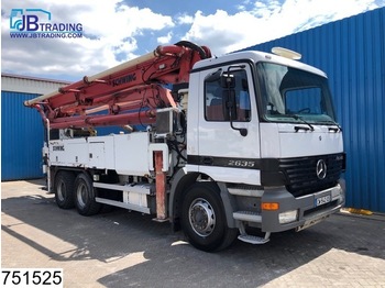 LKW Mercedes-Benz Actros 2635 6x4, Concrete / Beton pump, 34 MTR, Remote control, Manual, Steel suspension, Analoge tachograaf: das Bild 1