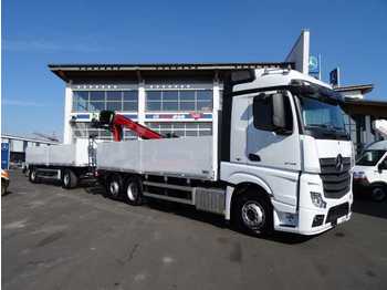 Pritsche LKW Mercedes-Benz Actros 2745 L 6x2 Baustoffpritsche + Kran: das Bild 1