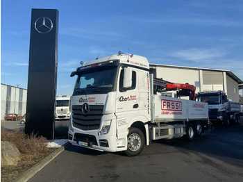 Pritsche LKW Mercedes-Benz Actros 2745 L 6x2 Baustoffpritsche + Kran: das Bild 1