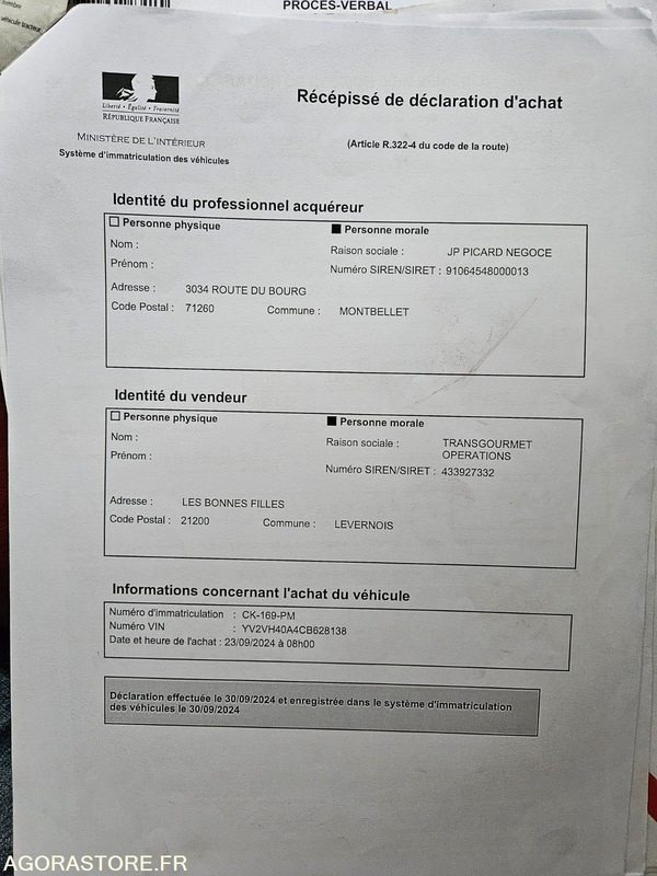 LKW Porteur Volvo frigo