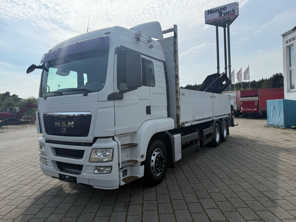 Pritsche LKW MAN TG-S 26.440 6x4 Pritsche Heckkran PK 27002+Funk