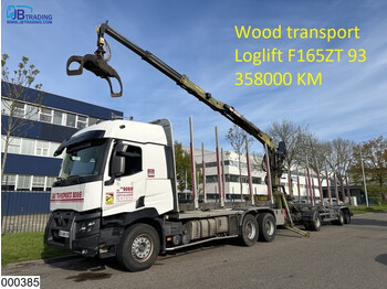 Holztransporter, Autokran Renault C 520 6x4,Wood transport,Retarder,Steel suspension,Combi: das Bild 1