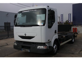 Containerwagen/ Wechselfahrgestell LKW Renault MIDLUM 180 (10 T) + DHOLLANDIA: das Bild 1
