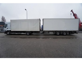 Plane LKW Renault PREMIUM 450 dxi Tautliner truck in combi with Closed box trailer: das Bild 1