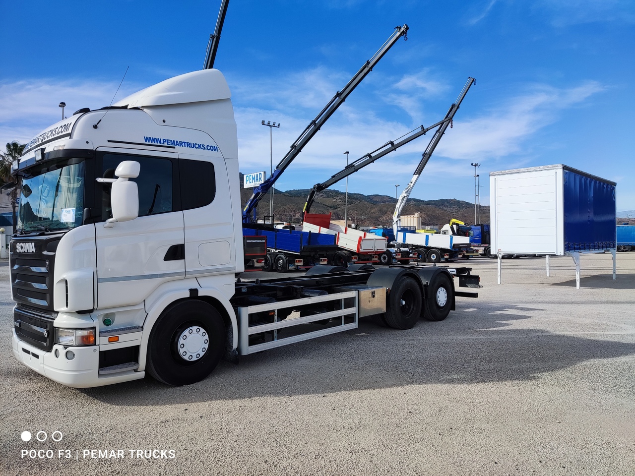 Containerwagen/ Wechselfahrgestell LKW SCANIA R 500 6X2 TAUTLINER CAJA INTERCAMBIABLE: das Bild 34