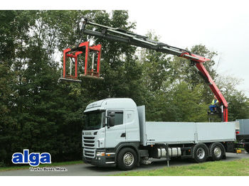 Pritsche LKW Scania G 440 6x2, Kran Fassi F240ASXP, Retarder, klima: das Bild 1