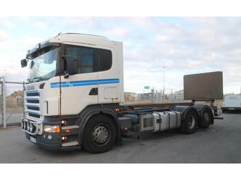 Containerwagen/ Wechselfahrgestell LKW Scania R420 LB 6X2*4 MNB +Bakgavellyft: das Bild 1