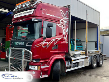 Holztransporter, Autokran Scania R730 V8 6x4, Euro 6, Retarder, Craneframe, Bullbar, Topline.: das Bild 1