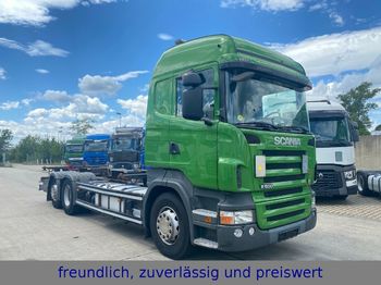 Containerwagen/ Wechselfahrgestell LKW Scania * R 500 * RETARDER * OPTICRUSE * 2 X ALU TANK *: das Bild 1