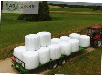 Landwirtschaftlicher Plattformanhänger Dinapolis Dinapolis Anhänger für Ballen BDINA RP-10500 10.5m 14t/ Прицеп для тюков и рулонов 14 тонн: das Bild 1