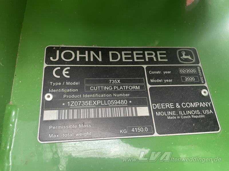 Schneidwerk John Deere 735X: das Bild 9