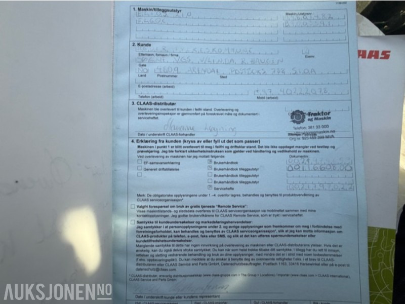 Traktor 2021 Claas Elios 210 traktor - 75HK - Tellefsdal VPL 27 plog