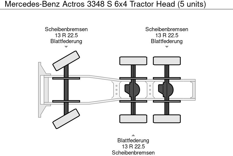 Sattelzugmaschine Mercedes-Benz Actros 3348 S 6x4 Tractor Head (5 units): das Bild 15