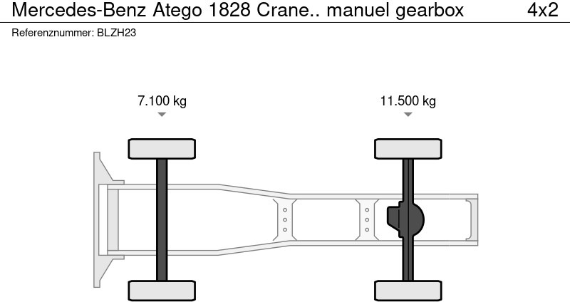 Sattelzugmaschine Mercedes-Benz Atego 1828 Crane.. manuel gearbox: das Bild 13