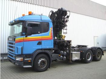 Sattelzugmaschine Scania 144G 530 6x4 144G 530 6x4 mit Kran Loglift F 215 Z: das Bild 1