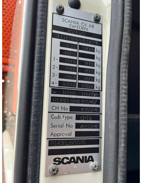 Sattelzugmaschine Scania R143E 500 V8 / 10x4 / WSK - 250.000 KG / MANUAL: das Bild 16