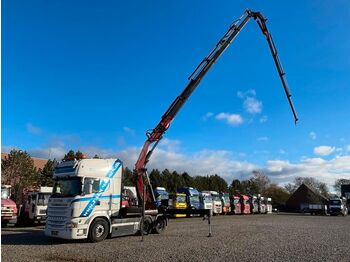 Sattelzugmaschine Scania R500 6x2 / Kran Fassi F600 AXP Fly Jib: das Bild 1