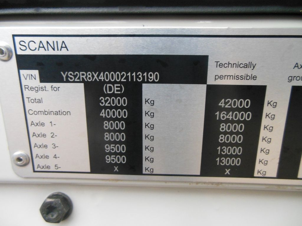 Sattelzugmaschine Scania R580, V8, 8X4, 164.000 KG, TOP STAND!!!: das Bild 27